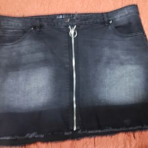 Womens plus size denim skirt
